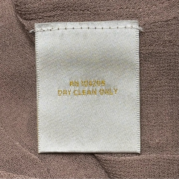 Sundance Angelica Dress Size PM Petite Medium Embroidered Overlay Lined Taupe - Picture 11 of 11